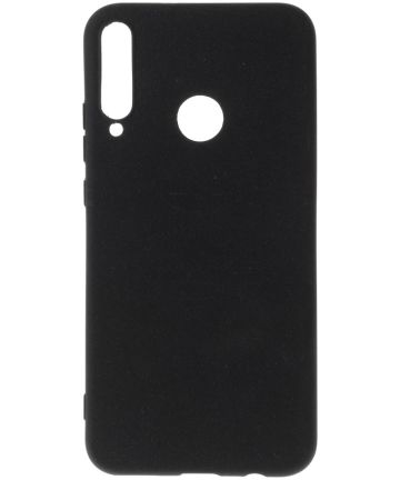 Huawei P40 Lite E Hoesje Matte Flexibele TPU Back Cover Case Zwart Hoesjes