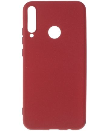 Huawei P40 Lite E Hoesje Matte Flexibele TPU Back Cover Case Rood Hoesjes