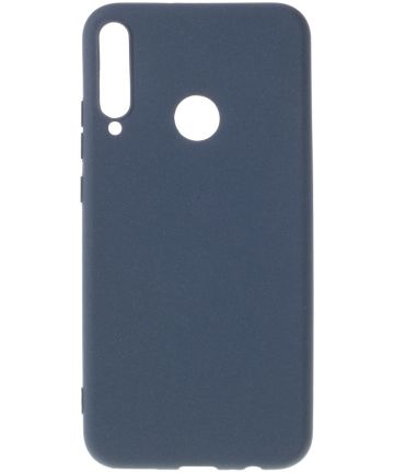 Huawei P40 Lite E Hoesje Matte Flexibele TPU Back Cover Case Blauw Hoesjes