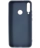 Huawei P40 Lite E Hoesje Matte Flexibele TPU Back Cover Case Blauw