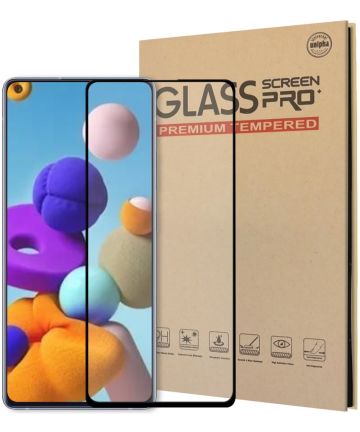 Samsung Galaxy A21s Screenprotector 2.5D Arc Edge Tempered Glass Screen Protectors