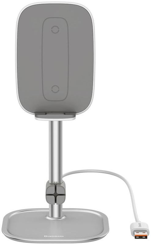 Baseus Universele Bureau Houder Met Draadloos Opladen Functie Zilver afbeelding 1