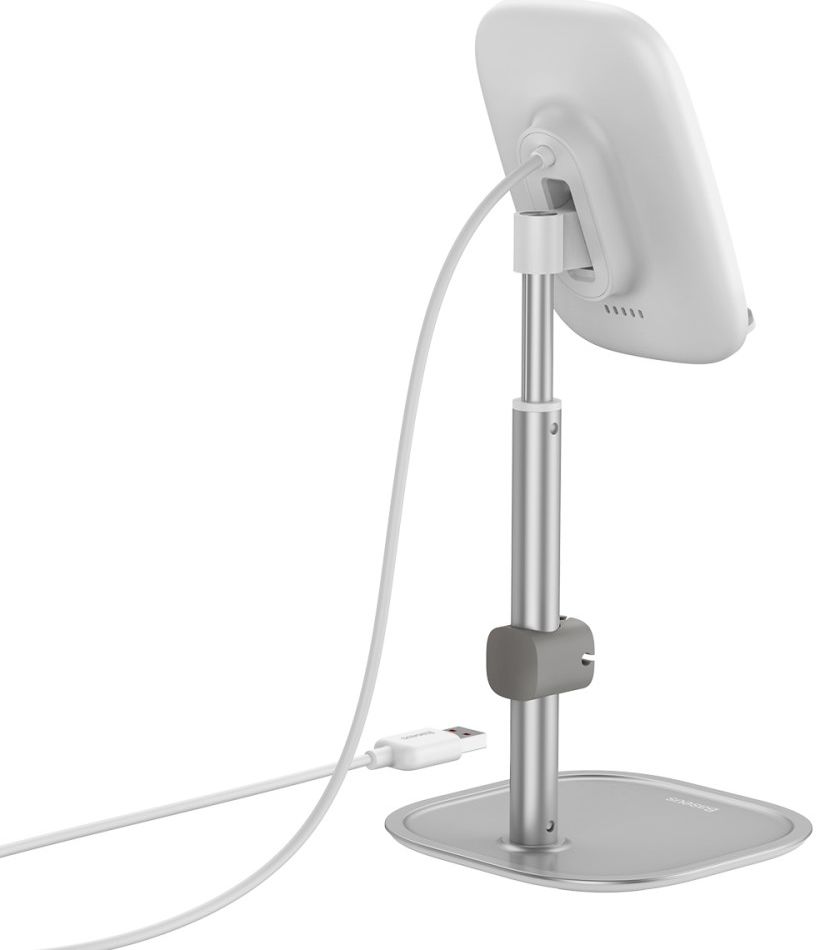 Baseus Universele Bureau Houder Met Draadloos Opladen Functie Zilver afbeelding 7
