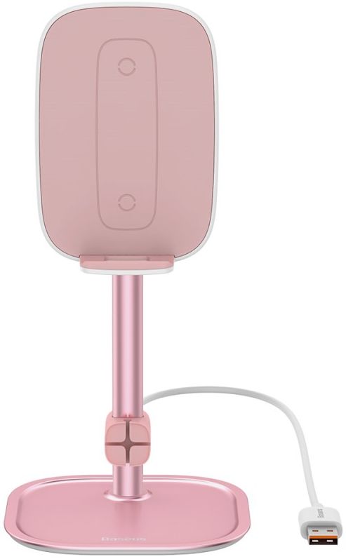 Baseus Universele Bureau Houder Met Draadloos Opladen Functie Roze afbeelding 1