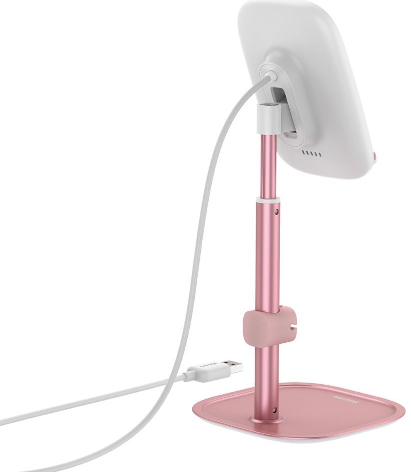 Baseus Universele Bureau Houder Met Draadloos Opladen Functie Roze afbeelding 6