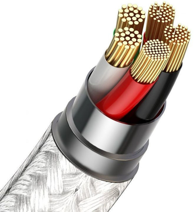 Baseus Zinc Magnetische 3 in 1 Fast Charging Data Kabel 3A Wit afbeelding 3