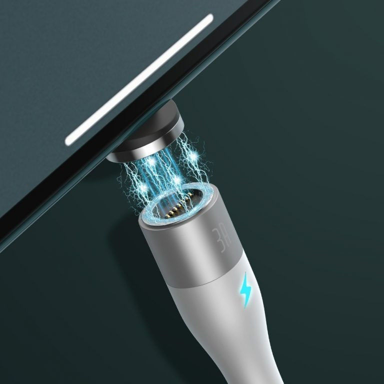 Baseus Zinc Magnetische 3 in 1 Fast Charging Data Kabel 3A Wit afbeelding 6