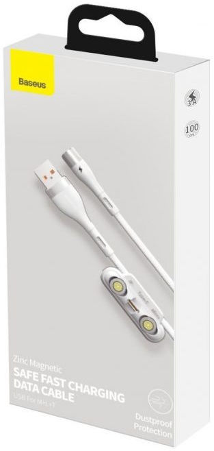 Baseus Zinc Magnetische 3 in 1 Fast Charging Data Kabel 3A Wit afbeelding 9
