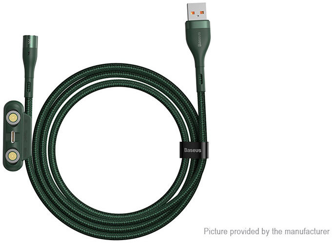 Baseus Zinc Magnetische 3-in-1 Fast Charging Kabel 3A 1 Meter Groen afbeelding 4