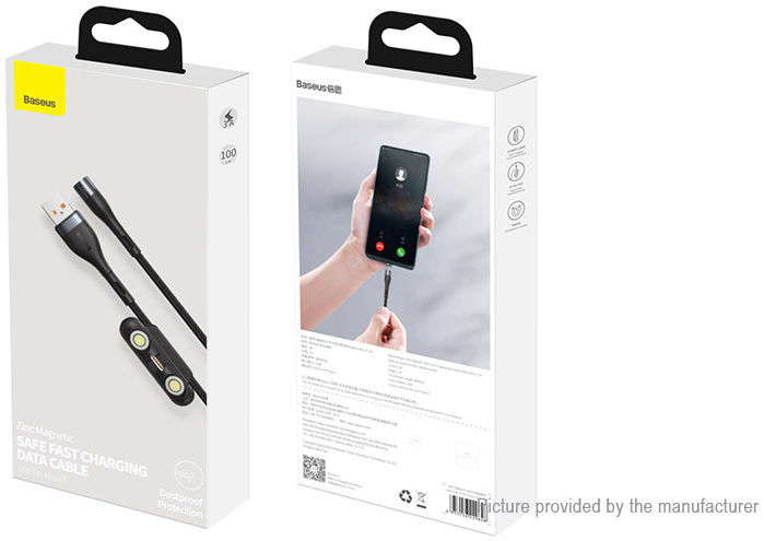 Baseus Zinc Magnetische 3-in-1 Fast Charging Kabel 3A 1 Meter Zwart afbeelding 11