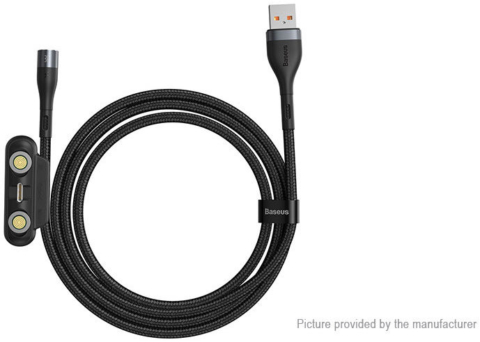 Baseus Zinc Magnetische 3-in-1 Fast Charging Kabel 3A 1 Meter Zwart afbeelding 4