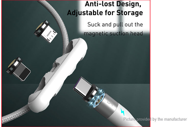 Baseus Zinc Magnetische 3-in-1 Fast Charging Kabel 5A 1 Meter Wit afbeelding 8
