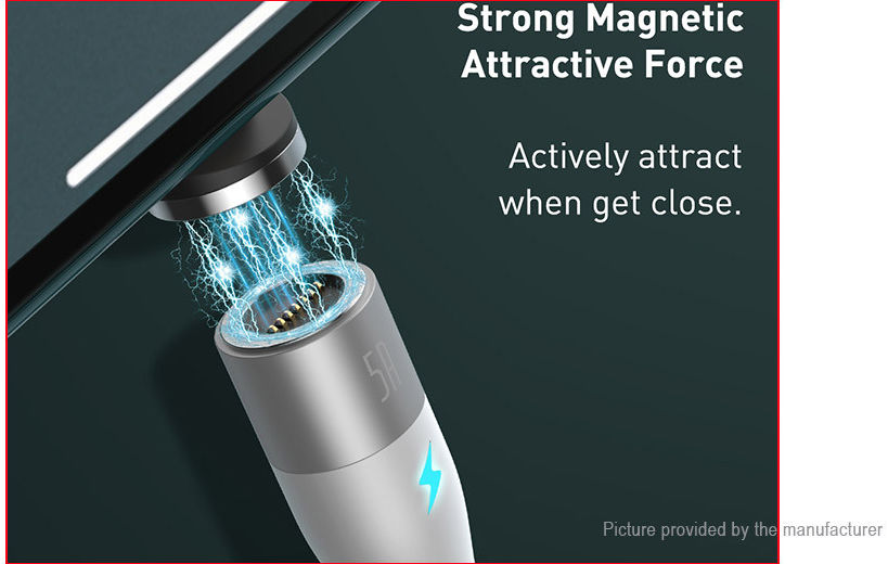 Baseus Zinc Magnetische 3-in-1 Fast Charging Kabel 5A 1 Meter Wit afbeelding 7