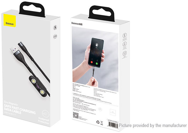 Baseus Zinc Magnetische 3 in 1 Fast Charging Data Kabel 5A Zwart afbeelding 12