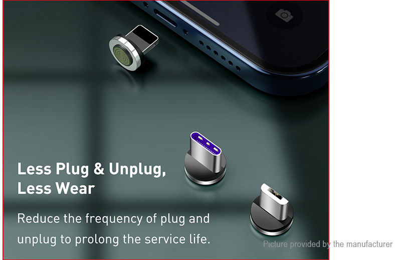 Baseus Zinc Magnetische 3 in 1 Fast Charging Data Kabel 5A Zwart afbeelding 10