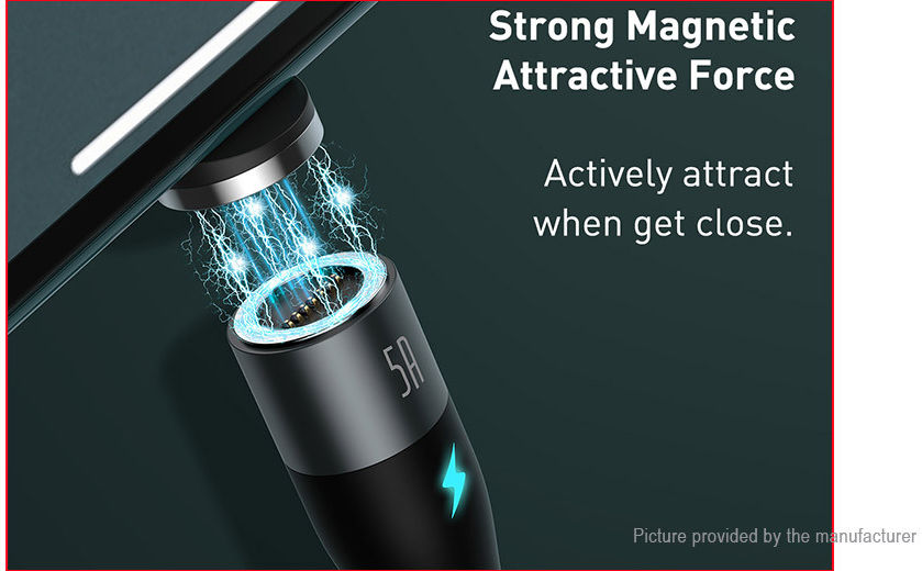 Baseus Zinc Magnetische 3 in 1 Fast Charging Data Kabel 5A Zwart afbeelding 8
