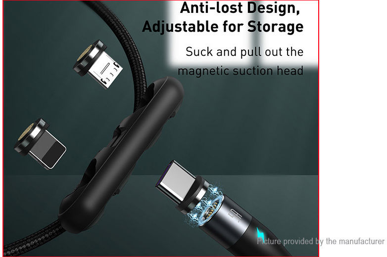 Baseus Zinc Magnetische 3 in 1 Fast Charging Data Kabel 5A Zwart afbeelding 9