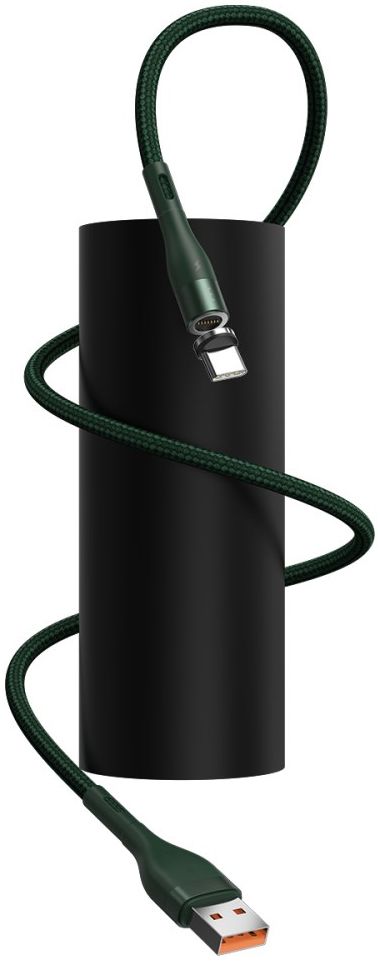 Baseus Zinc Magnetische USB-C 3A Fast Charging Data Kabel Groen afbeelding 6