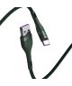Baseus Zinc Magnetische USB-C 5A Fast Charging Data Kabel 1Meter Groen