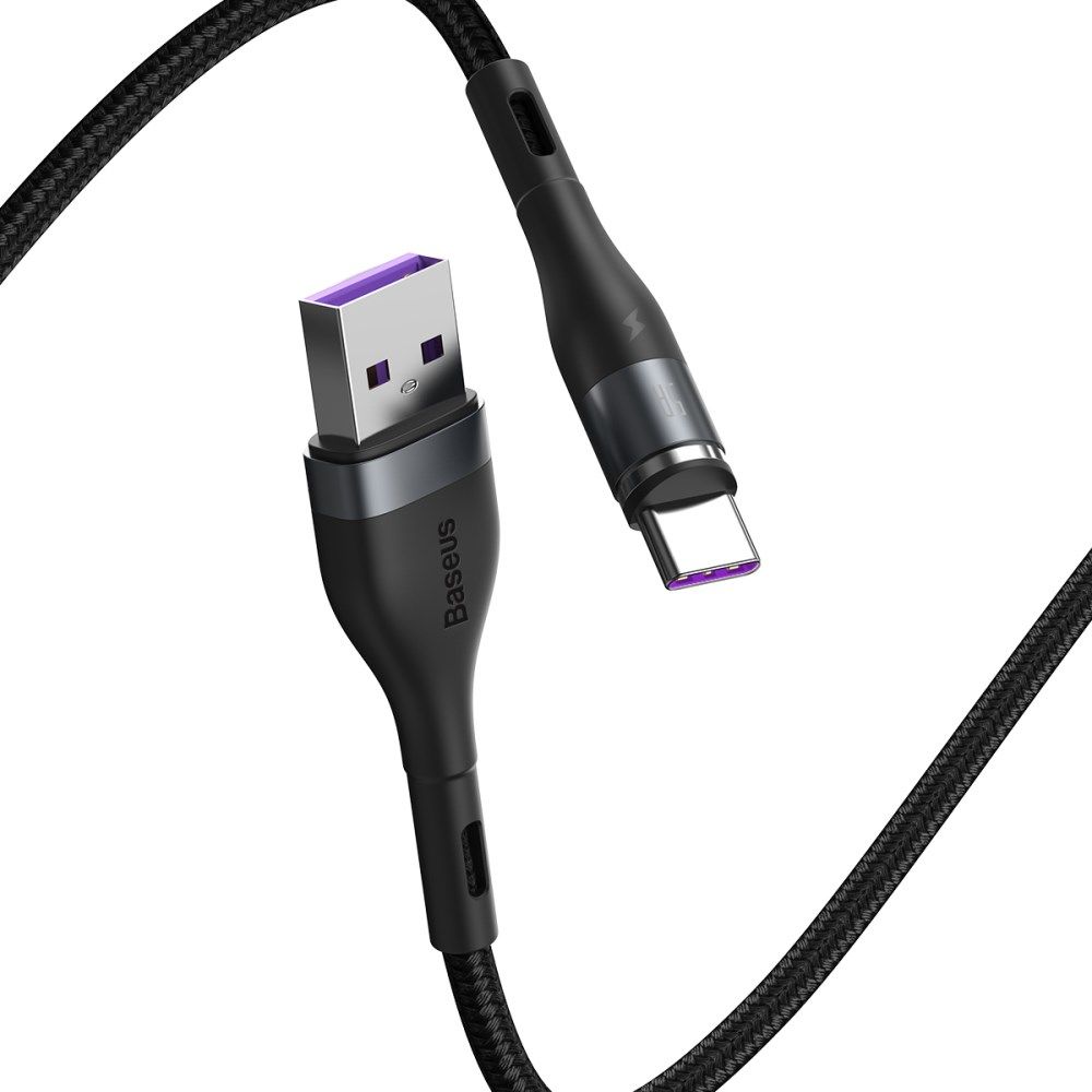 Baseus Zinc Magnetische USB-C 5A Fast Charging Data Kabel 1Meter Zwart afbeelding 5