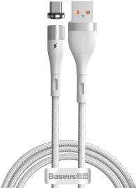 Baseus Zinc Magnetische Micro-USB 2.1A Fast Charging Data Kabel Wit