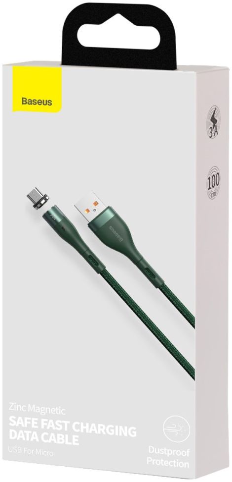 Baseus Zinc Magnetische Micro-USB 2.1A Fast Charging Data Kabel Groen afbeelding 10