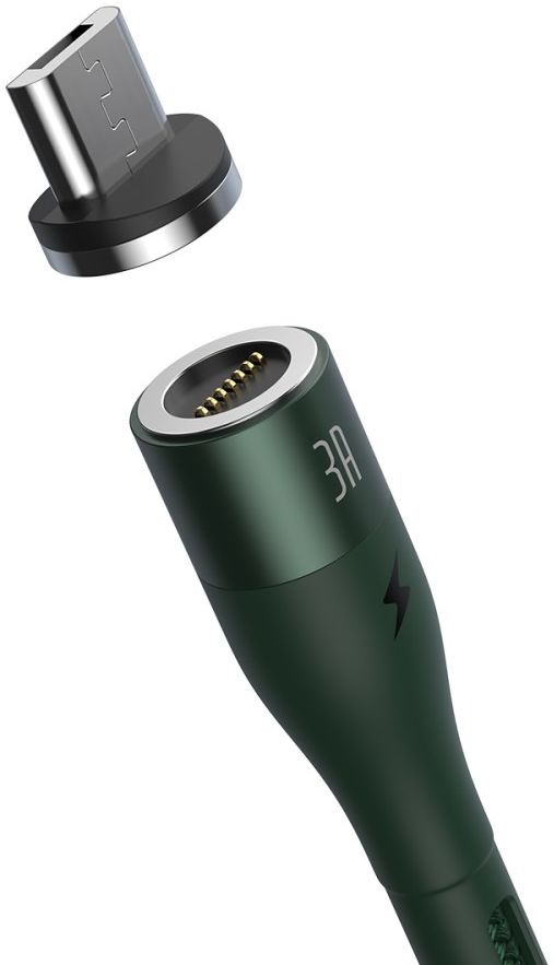 Baseus Zinc Magnetische Micro-USB 2.1A Fast Charging Data Kabel Groen afbeelding 4