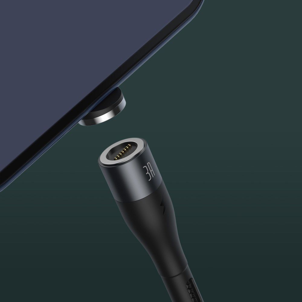 Baseus Zinc Magnetische Micro-USB 2.1A Fast Charging Data Kabel Zwart afbeelding 9