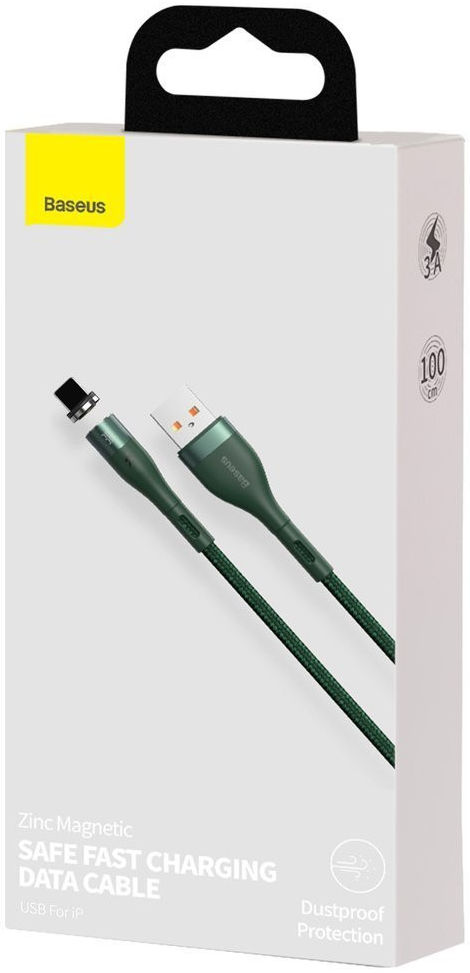 Baseus Zinc Magnetische 2.4A Fast Charge iPhone Kabel 1M Groen afbeelding 8