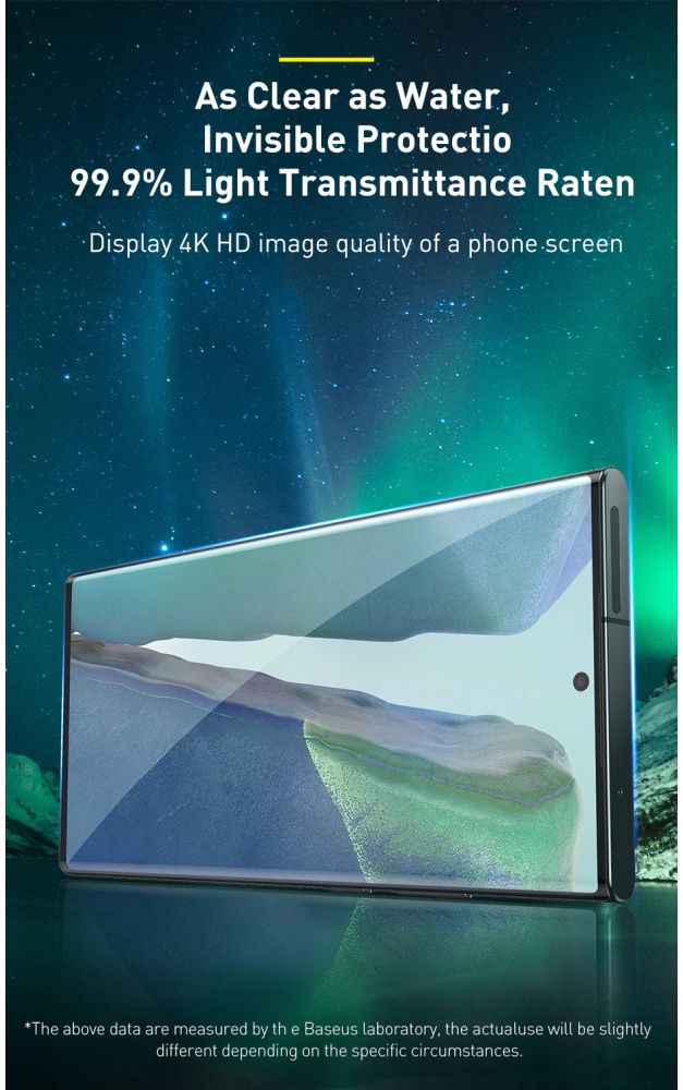 Baseus Samsung Galaxy Note 20 Screenprotector Display Folie (Duo Pack) afbeelding 11