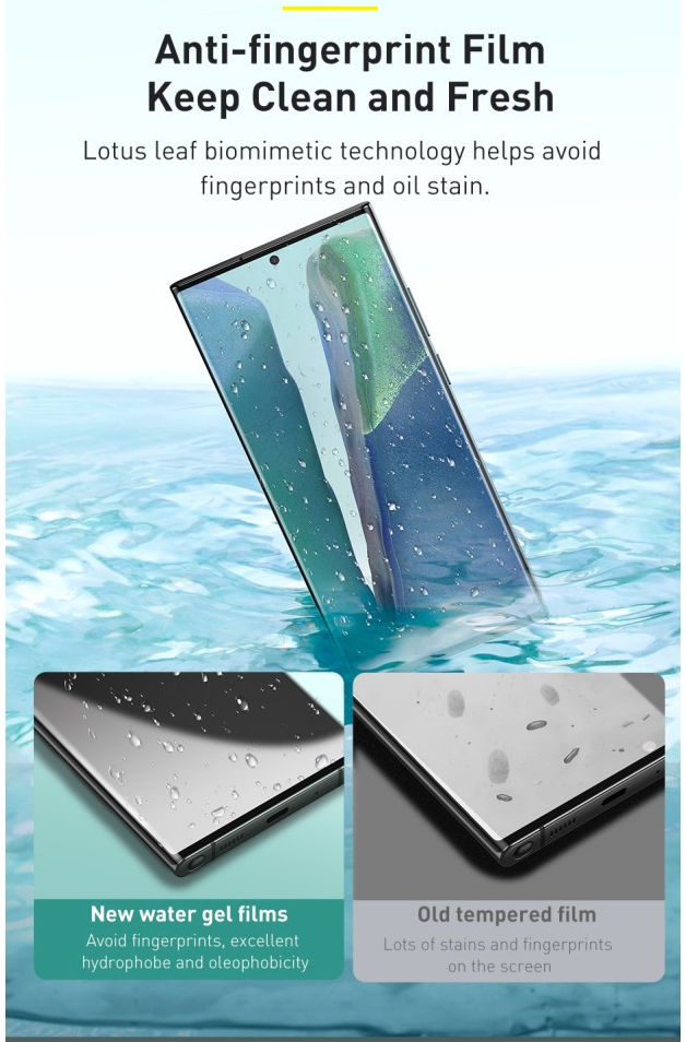Baseus Samsung Galaxy Note 20 Screenprotector Display Folie (Duo Pack) afbeelding 16