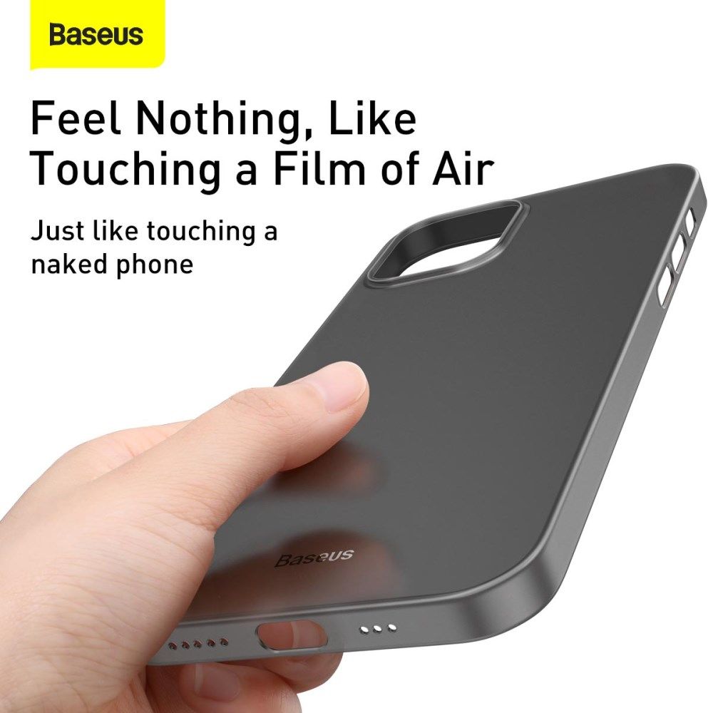 Baseus Wing Apple iPhone 12 Hoesje Dun TPU Wit afbeelding 10