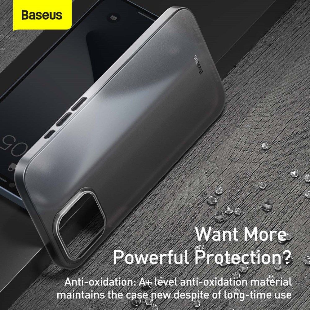 Baseus Wing Apple iPhone 12 Hoesje Dun TPU Wit afbeelding 5