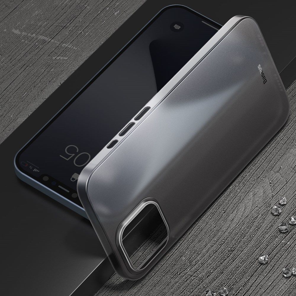 Baseus Wing Apple iPhone 12 Hoesje Dun TPU Wit afbeelding 7