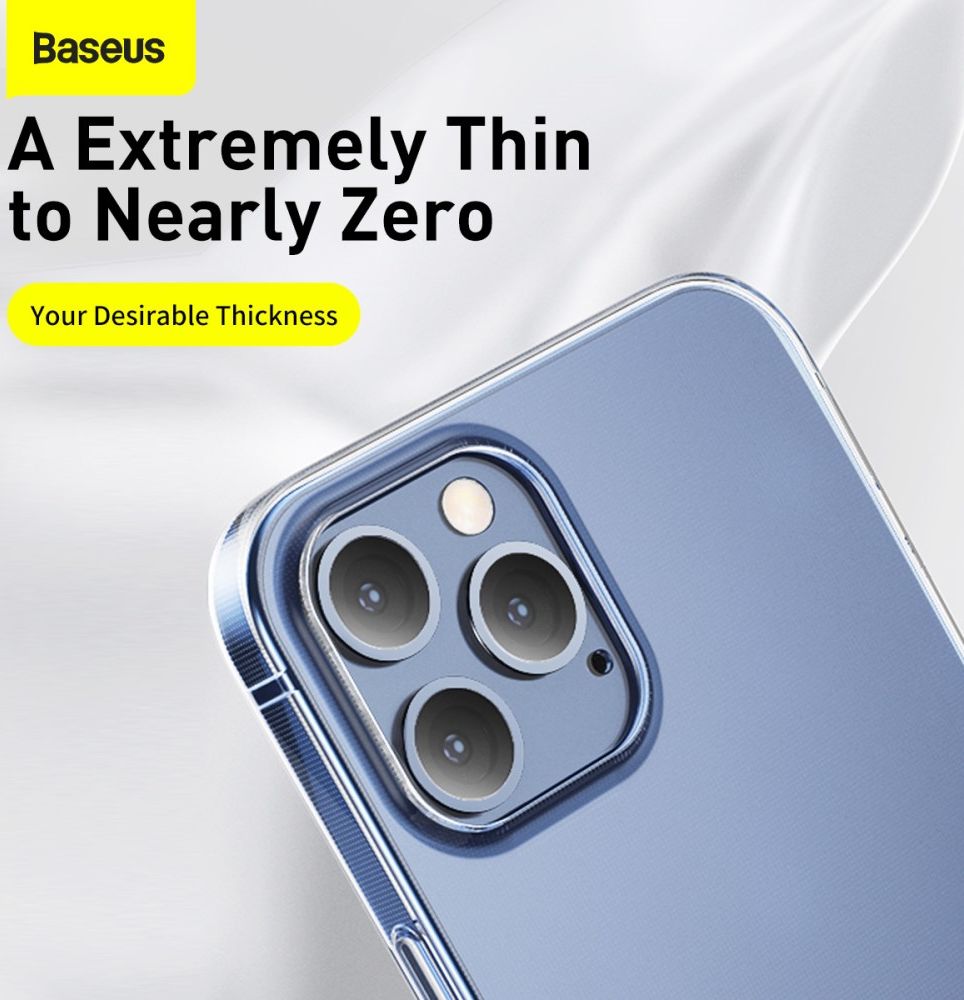 Baseus Simple Apple iPhone 12 TPU Hoesje Transparant afbeelding 11