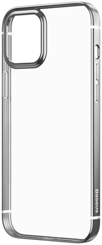 Baseus Shining Apple iPhone 12 Mini Hoesje TPU Transparant Zilver afbeelding 5