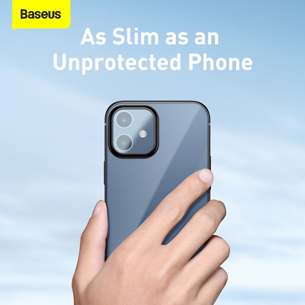 Baseus Shining Apple iPhone 12 Hoesje TPU Transparant Zwart afbeelding 13