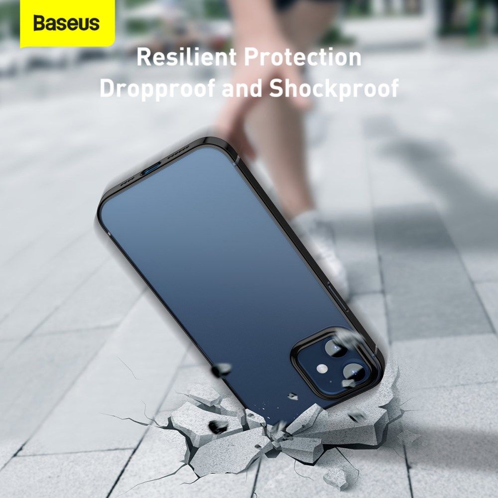 Baseus Shining Apple iPhone 12 Hoesje TPU Transparant Zwart afbeelding 15