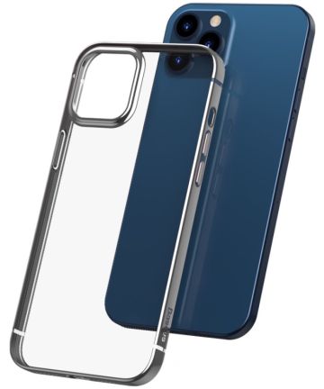 Baseus Shining Apple iPhone 12 Pro Hoesje TPU Transparant Grijs Hoesjes