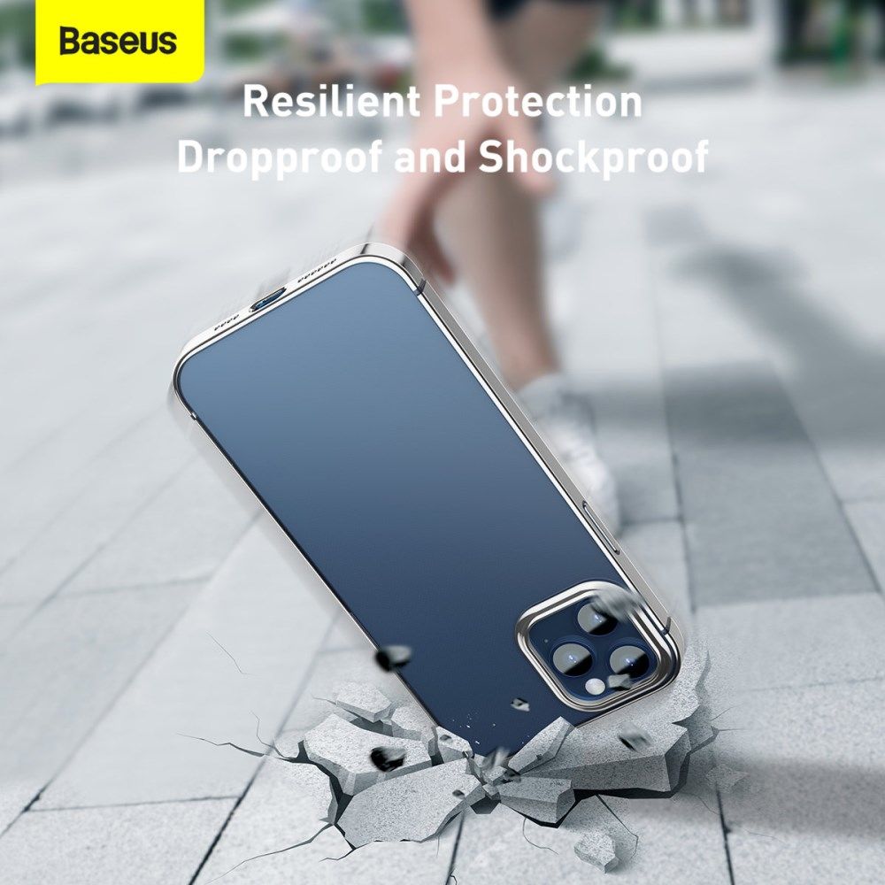 Baseus Shining Apple iPhone 12 Pro Hoesje TPU Transparant Grijs afbeelding 14