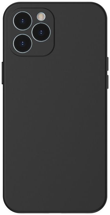 Baseus Liquid Apple iPhone 12 Pro Siliconen Hoesje Zwart afbeelding 1