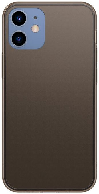 Baseus Frosted Glass Apple iPhone 12 Mini Hoesje TPU Matte Zwart afbeelding 1