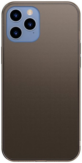 Baseus Frosted Glass Apple iPhone 12 Pro Max Hoesje TPU Matte Zwart afbeelding 1