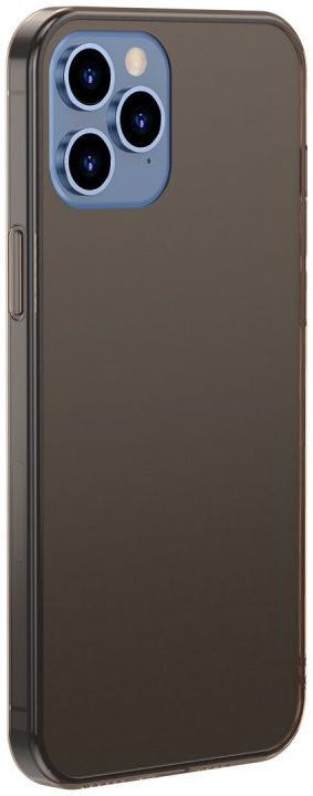Baseus Frosted Glass Apple iPhone 12 Pro Max Hoesje TPU Matte Zwart afbeelding 2