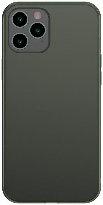 Baseus Frosted Glass Apple iPhone 12 Pro Max Hoesje TPU Matte Groen afbeelding 2