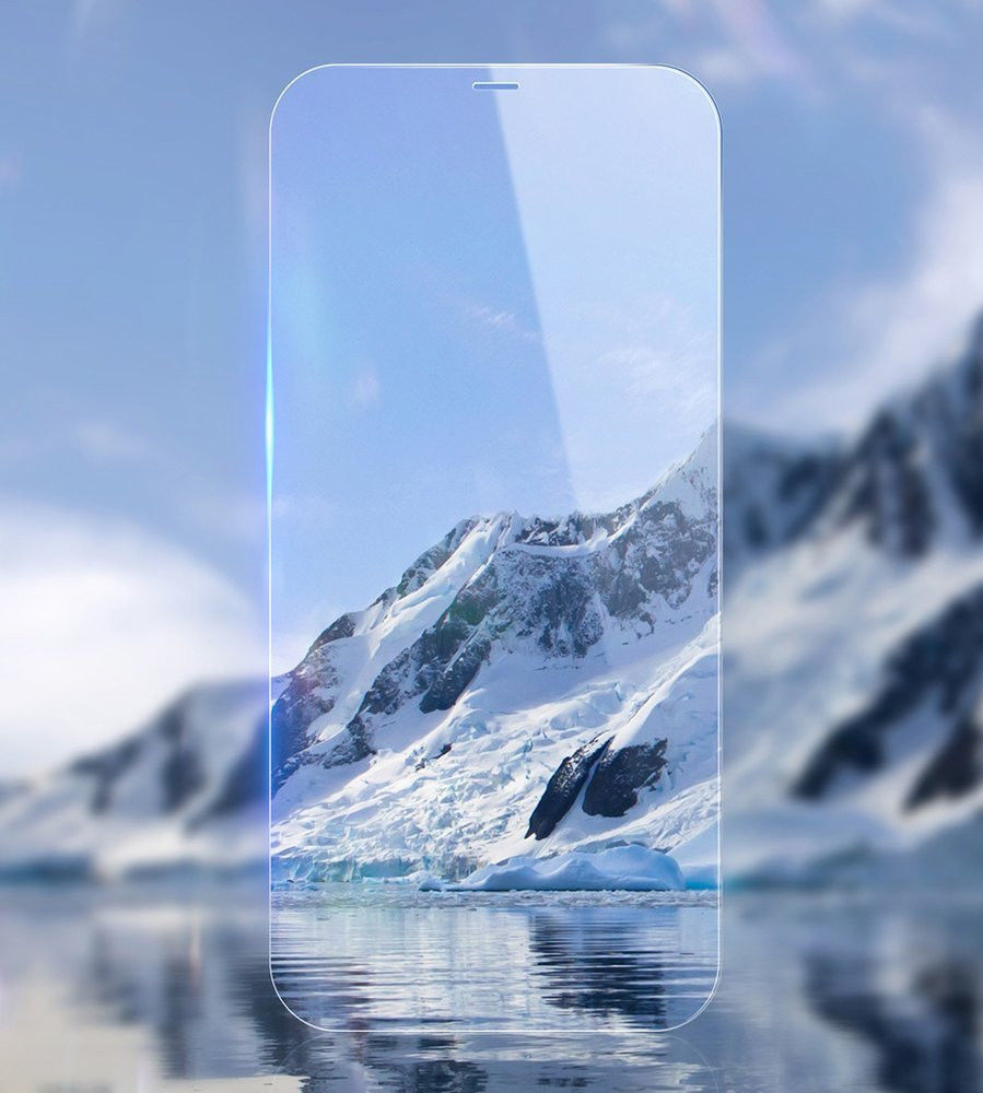 Baseus Apple iPhone 12/12 Pro Anti-Bluelight Screenprotector (2-Pack) afbeelding 6