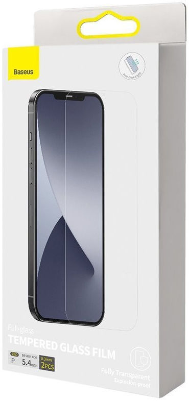 Baseus Apple iPhone 12/12 Pro Anti-Bluelight Screenprotector (2-Pack) afbeelding 8