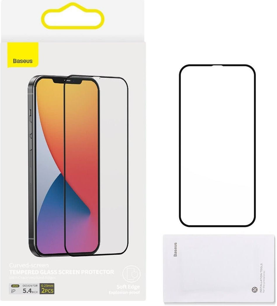 Baseus Curved Screen Protector Apple iPhone 12 Mini 2-Pack afbeelding 7