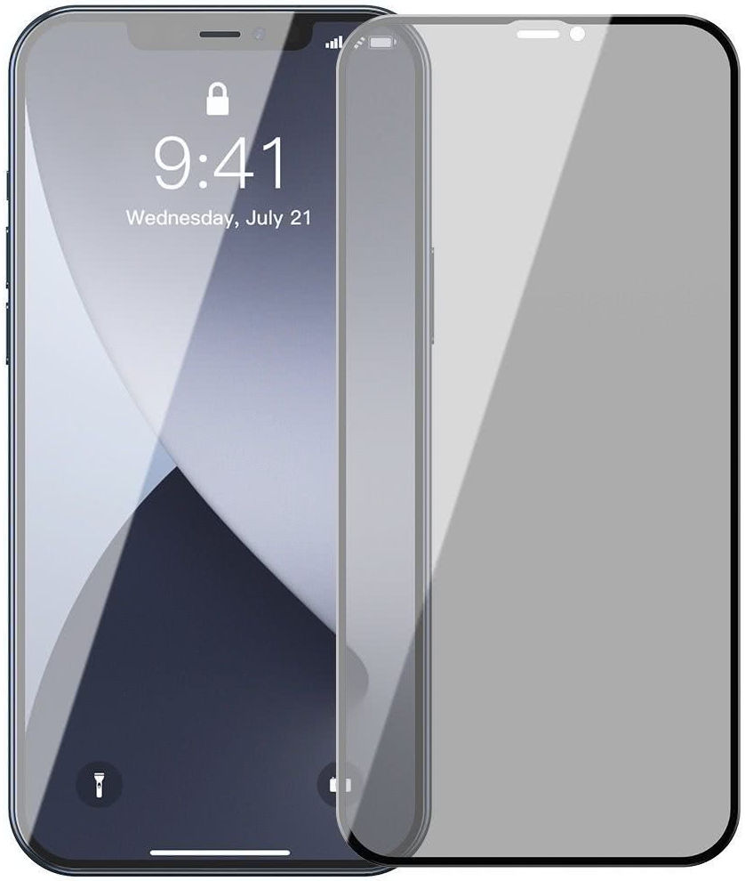 Baseus Full Screen Privacy Tempered Glass Apple iPhone 12 Mini afbeelding 2