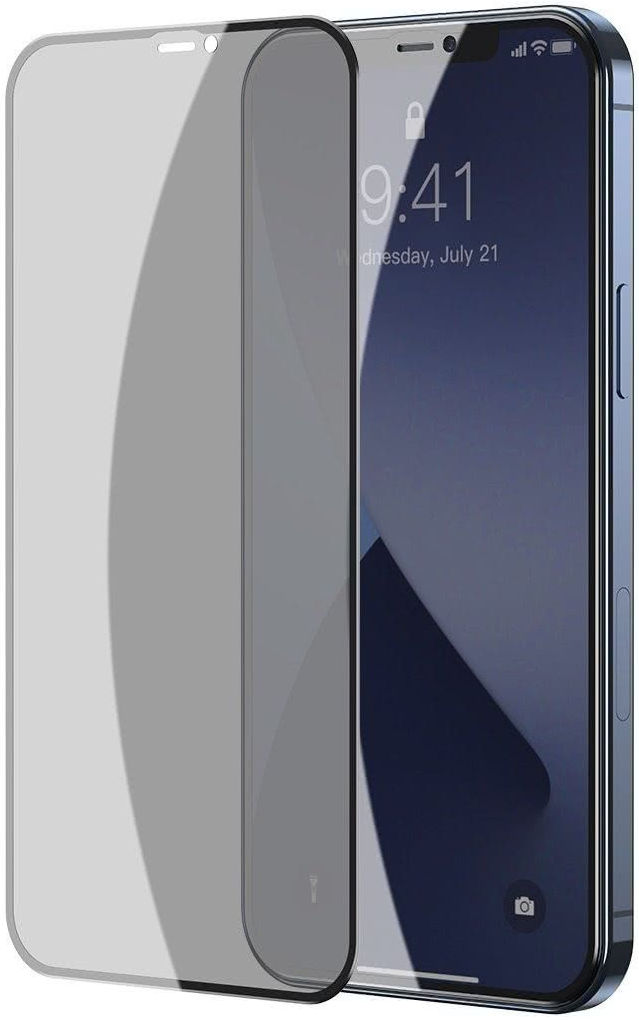 Baseus Full Screen Privacy Tempered Glass Apple iPhone 12 Mini afbeelding 4